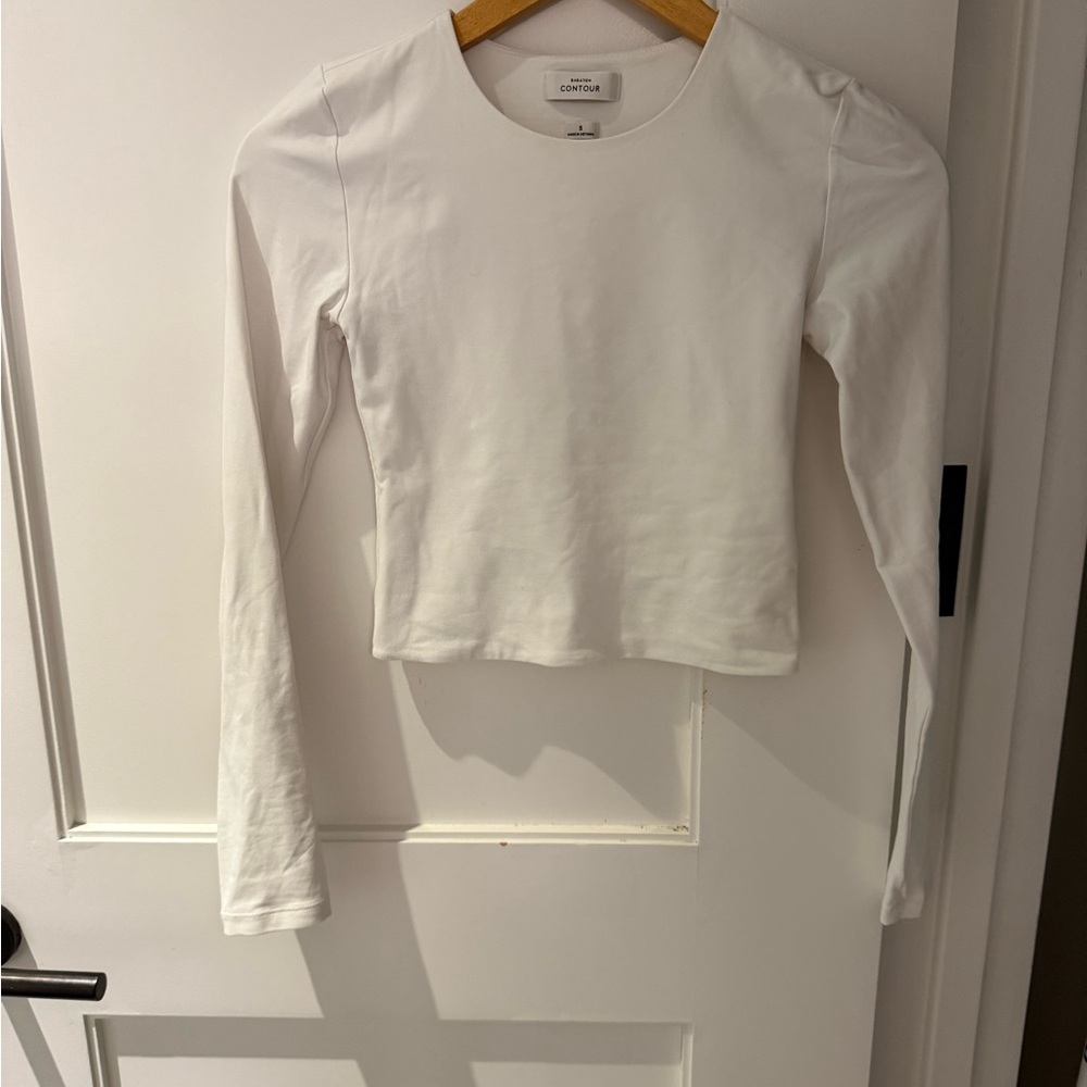 Babaton Contour Crew Neck Top in White
